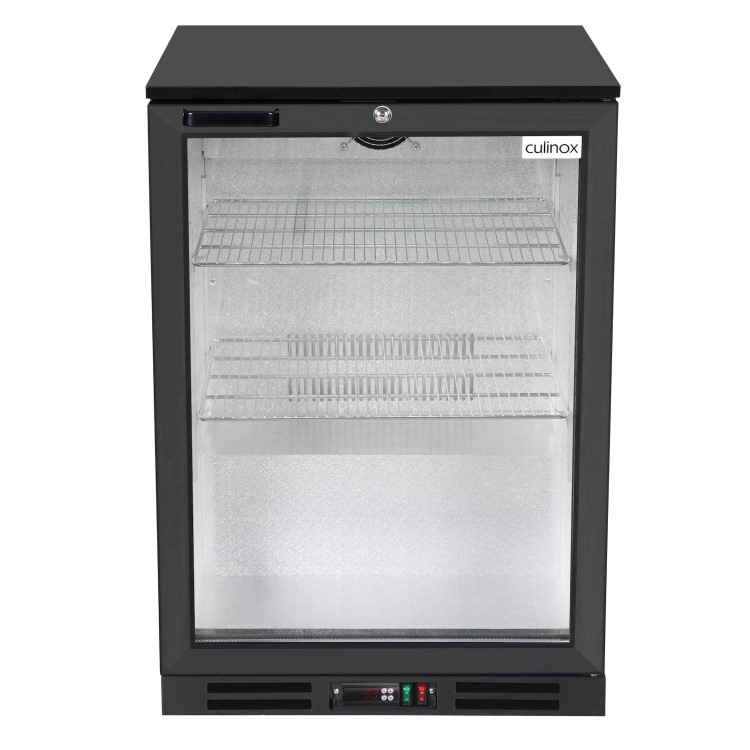Culinox Single Hinged Door Bottle Cooler - 127 Ltr, Black, Plug In