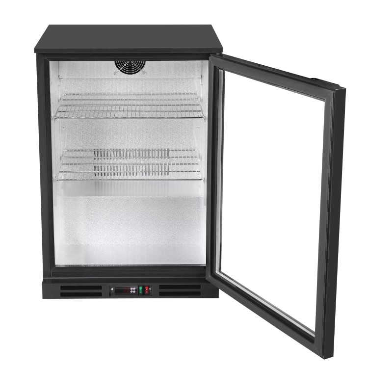 Culinox Single Hinged Door Bottle Cooler - 127 Ltr, Black, Plug In