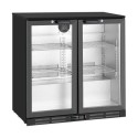 CNX-BB2HB Culinox Double Hinged Door Bottle Cooler - 207Ltr, Black, 900mm Wide