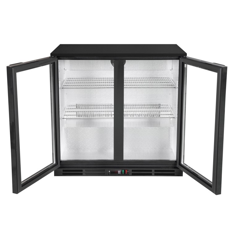 Culinox Double Hinged Door Bottle Cooler - 207 Ltr, Black, Plug In