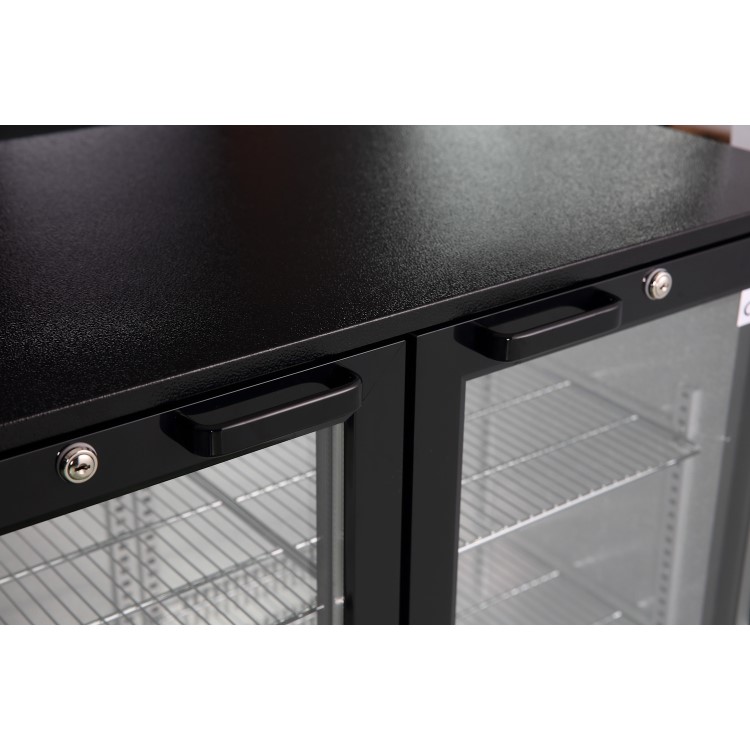 Culinox Double Hinged Door Bottle Cooler - 207 Ltr, Black, Plug In