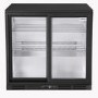 Culinox Double Sliding Door Bottle Cooler - 207 Ltr, Black