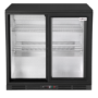 Culinox Double Sliding Door Bottle Cooler - 207 Ltr, Black