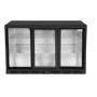 Culinox Triple Sliding Door Bottle Cooler - 328 Ltr, Black, Plug In