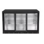 Culinox Triple Sliding Door Bottle Cooler - 328 Ltr, Black, Plug In