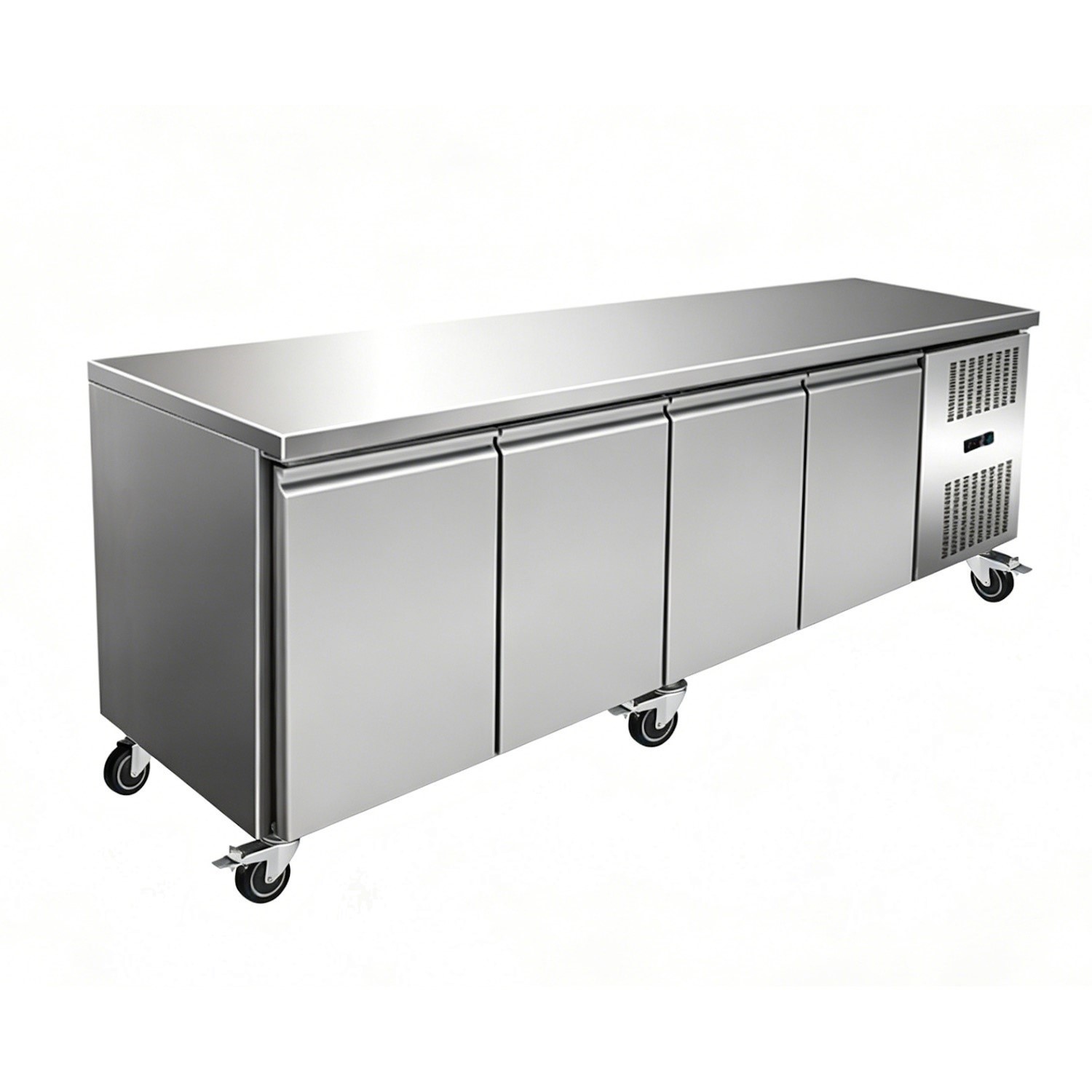 GN4100TN Premium 4 Door Counter Fridge Castors 700mm Deep