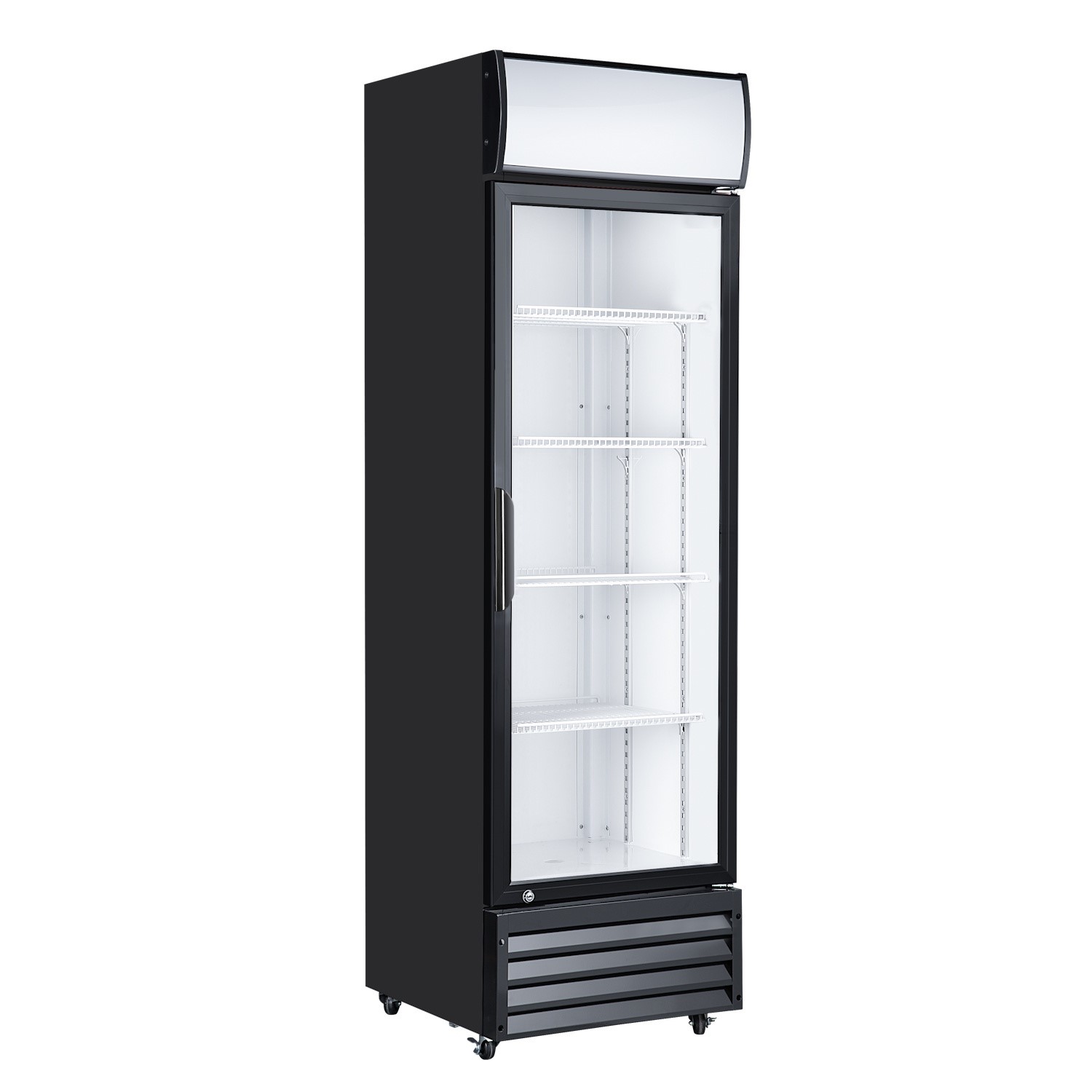 P360FA Upright Display Fridge Light Box 360 Ltr Exterior & White Interior