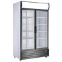 Culinox Double Door Upright Display Fridge with Canopy - 643 Ltr 1120mm Wide - White