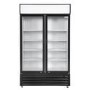 Culinox Double Door Upright Display Fridge with Canopy - 643 Ltr 1120mm Wide - White