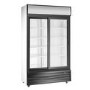 Culinox P688WE-B Premium Double Sliding Door Upright Display Fridge - 525 Ltr White