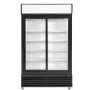 Culinox P688WE-B Premium Double Sliding Door Upright Display Fridge - 525 Ltr White