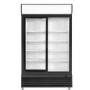 Culinox P688WE-B Premium Double Sliding Door Upright Display Fridge - 525 Ltr White
