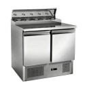 CNX-PS2001/6 Culinox PS200 2 Door Pizza Prep Saladette Counter - 240 Ltr, 5 x 1/6 GN