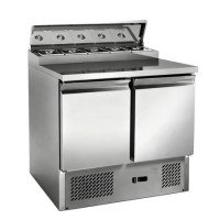 Culinox PS200 - 2 Door Refrigerated Pizza Prep Saladette Counter - 5 x 1/6 GN - 240 Ltr