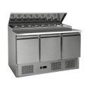 CNX-PS3001/6 Culinox 3 Door Refrigerated Pizza Prep Saladette Counter - 392 Ltr, 8 x 1/6 GN