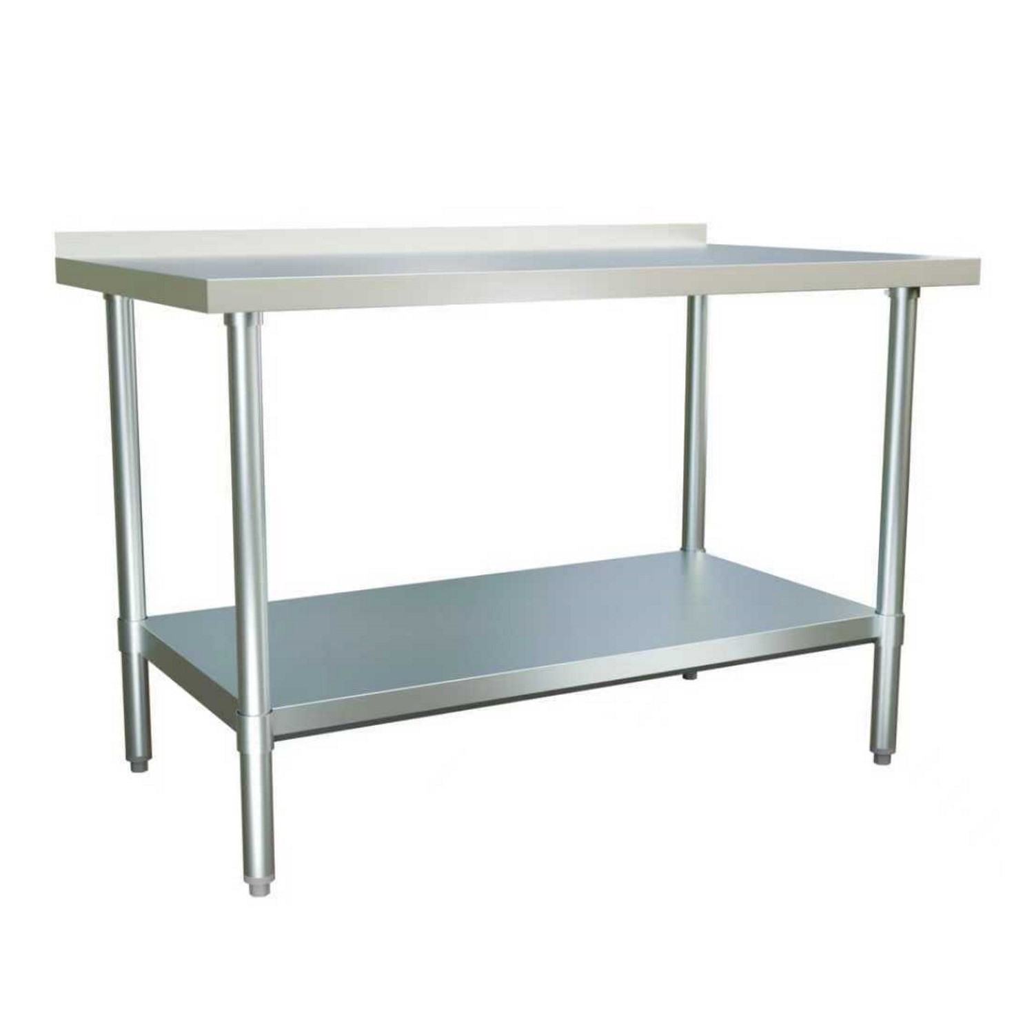 Stainless Steel Wall Prep Table Upstand 1800mm Wide 600mm Deep