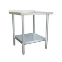 CNX-PTWR6060 Culinox Stainless Steel Wall Prep Table with Upstand - 600mm x 600mm