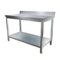 CNX-PTWS70120 Culinox PRO Stainless Steel Wall Prep Table with Upstand - 1200mm x 700mm