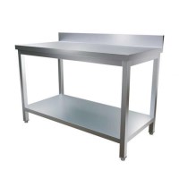 Culinox PRO Stainless Steel Wall Prep Table with Upstand - 1400mm x 700mm