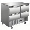 CNX-S901-4D Culinox 4 Drawer Refrigerated Prep Counter - 220 Ltr, Stainless Steel Worktop