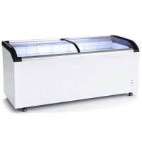 Culinox SD620Q Display Chest Freezer with Curved Glass Sliding Lids - 545 Ltr 6 Baskets 1810mm Wide