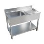 Culinox SK6-1001BL Heavy Duty Single Bowl Stainless Steel Sink, Right Hand Drainer 1000mm Wide 600mm Deep
