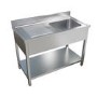 Culinox SK6-1201BR Heavy Duty Single Bowl Stainless Steel Sink, Left Hand Drainer 1200mm Wide 600mm Deep