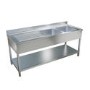 Culinox PRO Double Bowl Stainless Steel Sink Left Hand Drainer 1600mm W 700mm D