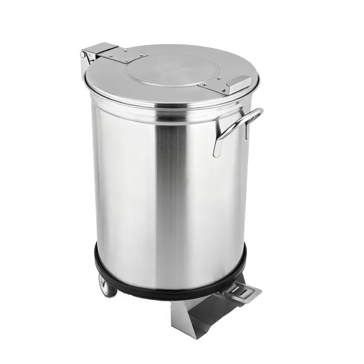 Culinox Mobile Round Waste Bin with Foot Pedal - 100 Ltr