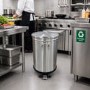 Culinox Mobile Round Waste Bin with Foot Pedal - 100 Ltr