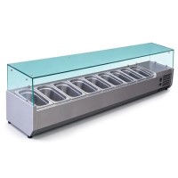 Culinox VRX 2000/330 Refrigerated Topping Unit With Glass Surround 2000mm Wide