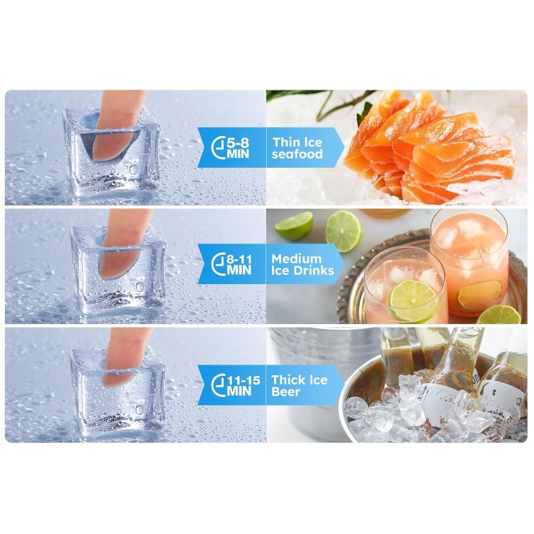 Culinox Commercial Ice Cube Machine - 45kg/24h Output 15kg Storage Bin