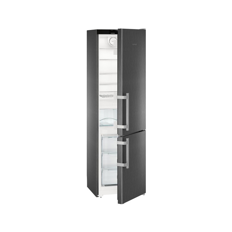 Liebherr CNbs4015 Comfort 201x60cm Extra Efficient NoFrost Freestanding Fridge Freezer BlackSteel