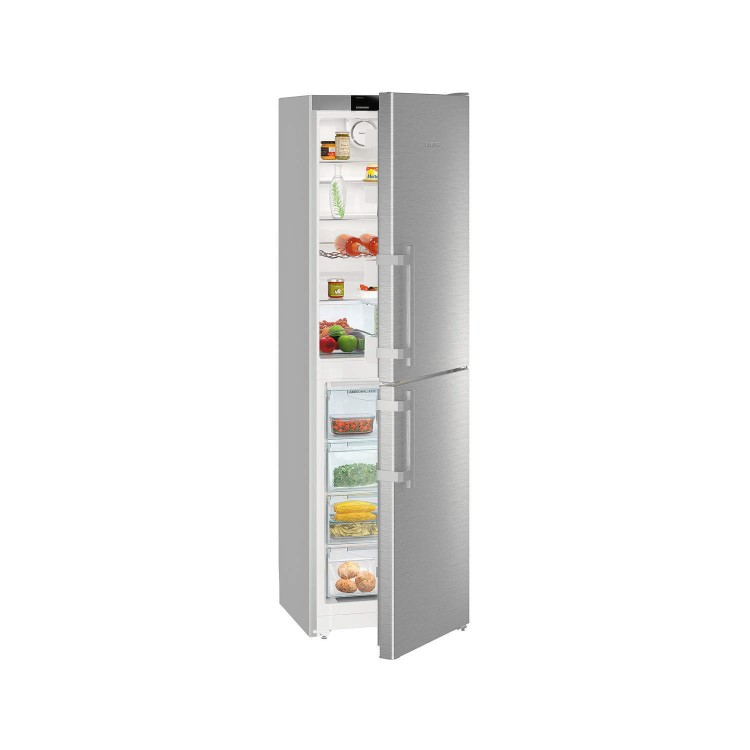 Liebherr 340 Litre 50/50 Freestanding Fridge Freezer - Stainless steel