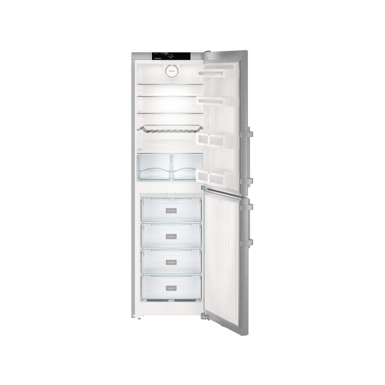 Liebherr 340 Litre 50/50 Freestanding Fridge Freezer - Stainless steel