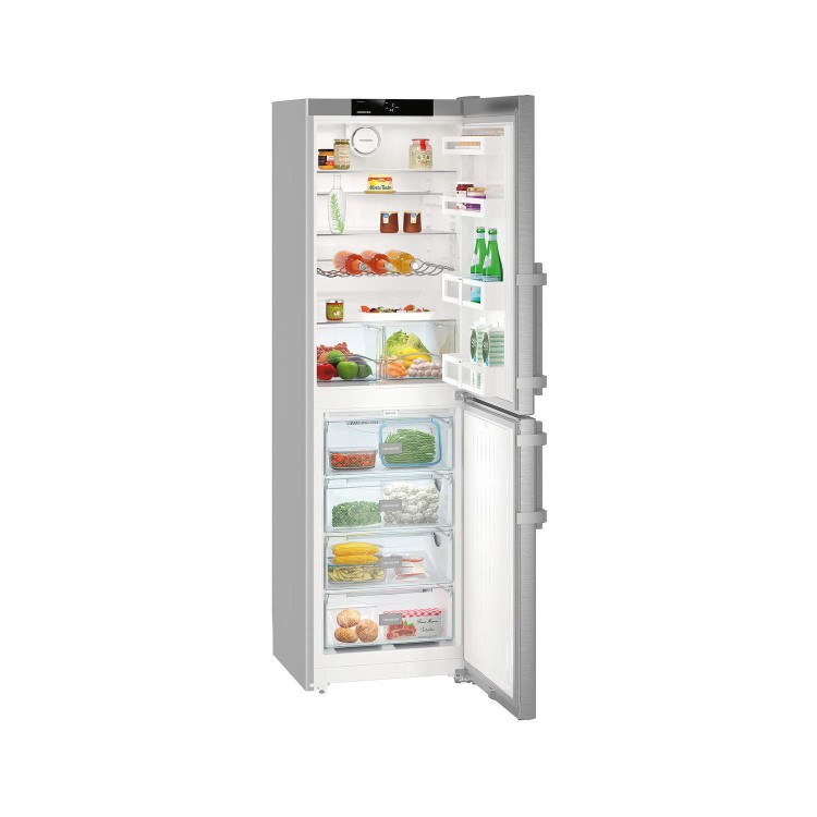 Liebherr 340 Litre 50/50 Freestanding Fridge Freezer - Stainless steel