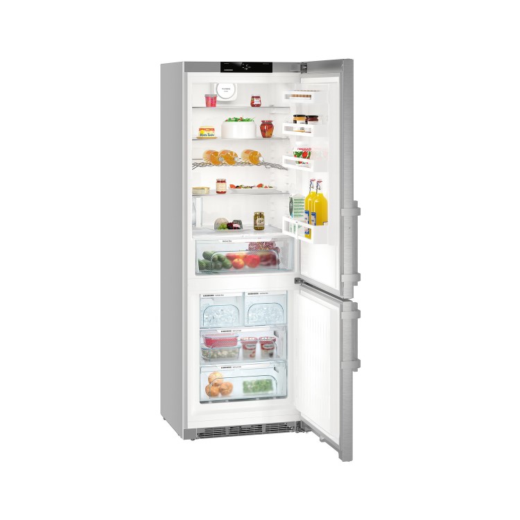 Refurbished Liebherr CNef5745 Freestanding 397 Litre 60/40 Fridge Freezer Stainless Steel