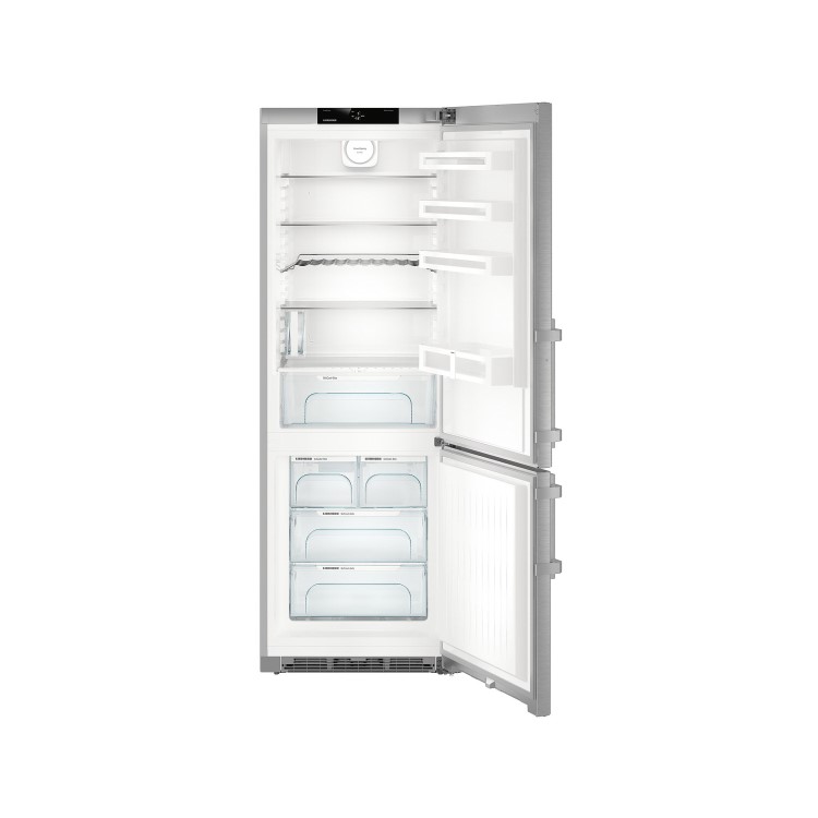 Refurbished Liebherr CNef5745 Freestanding 397 Litre 60/40 Fridge Freezer Stainless Steel