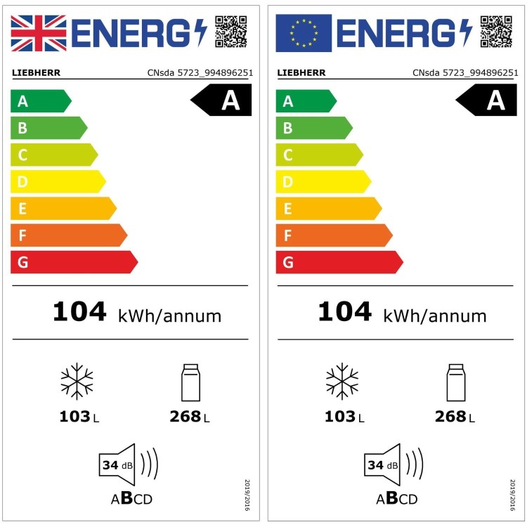 Liebherr 371 Litre 70/30 Freestanding Fridge Freezer - Silver