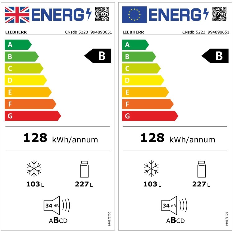 Liebherr 330 Litre 70/30 Freestanding Fridge Freezer - Silver