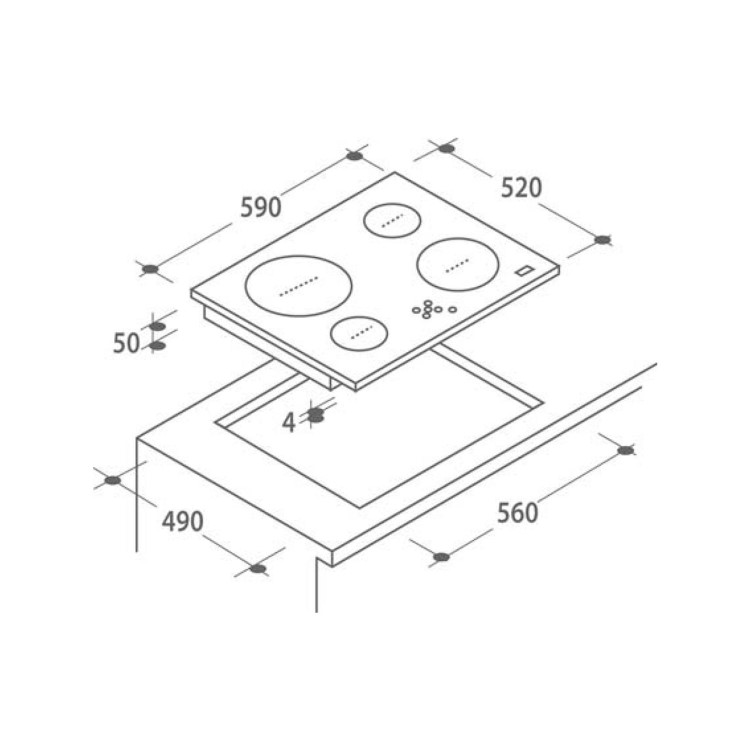 Candy Multifunction Electric Oven & Ceramic Hob Pack