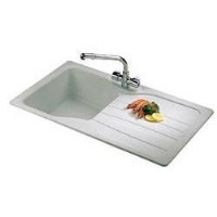 Franke COG611GGP Calypso Single Bowl Granite Sink with Reversible Drainer in Graphite