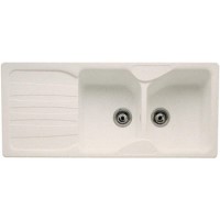 Franke COG621GC Calypso Double Bowl Granite Sink with Reversible Drainer in Coffee