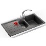 Franke COG651GGP Calypso 1.5 Bowl Granite Sink with Reversible Drainer in Graphite