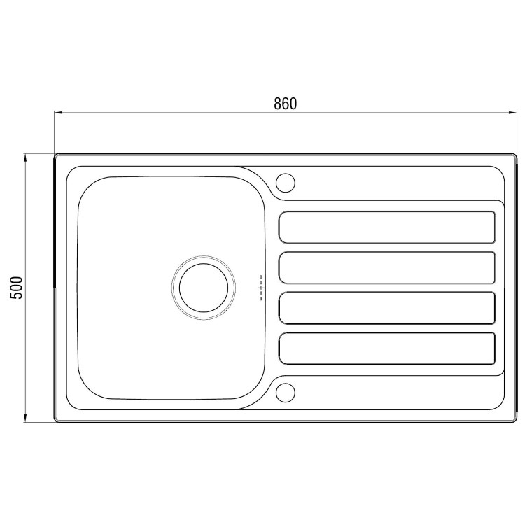 Refurbished Taylor & Moore Como Single Bowl Reversible Drainer Stainless Steel Sink