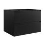ONLY OPENED - 700mm Black Wall Hung Vanity Unit with Basin - Como