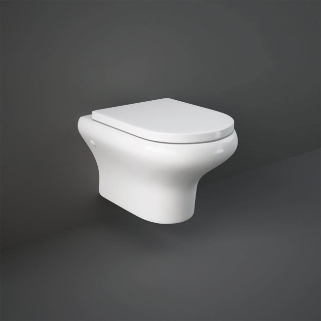Wall Hung Rimless Toilet with Soft Close Seat - Rak Compact