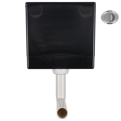 Macdee Wirquin universal wall hung toilet frame with black push plate  cistern