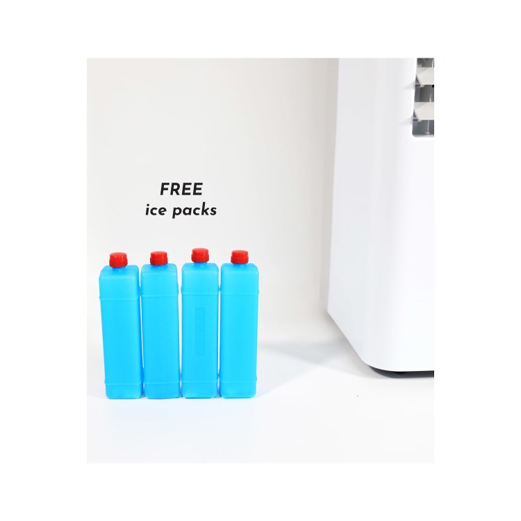 GRADE A1 - Slimline 7L ECO Air Cooler with Built-In Air Purifier with 1 free ice packs