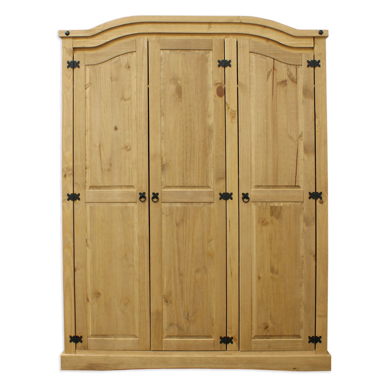 Mexican Rustic Solid Wooden Pine Corona 3 Door Wardrobe ...